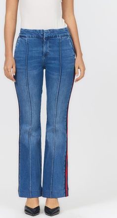 Dear John Denim Florence Mid Rise Side Stripe Bootcut Jeans in Medieval at Nordstrom, Size 24