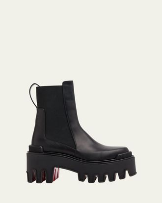 Christian Louboutin 80mm Marcharcroc Platform Leather Chelsea Boots