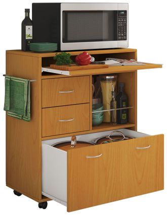 ebuy24 Carro De Cocina Vcm Carro Con Cajones Y Estanter&iacute;a Dimensiones Carro De Rodillos Aprox. Al. 86 X An. 70 X P. 40 Cm Rollbar Carro De Servicio Kicha (ha