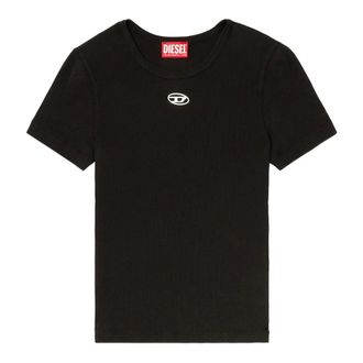 Diesel T-Shirts, female, Black, Size: XS 900 T ELE Long OD