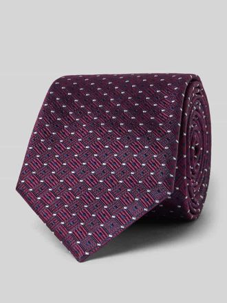 Willen Krawattenfabrik Krawatte aus Seide im Allover-Look (7,5 cm) in Bordeaux, Gr&ouml;&szlig;e 1