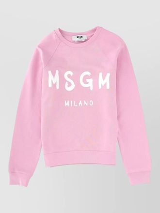 Msgm knitwear with raglan sleeves and ribbed cuffs