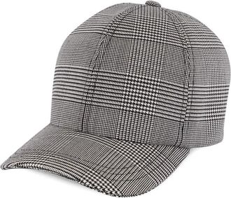 Balmain Cappello da baseball a quadri - Bianco