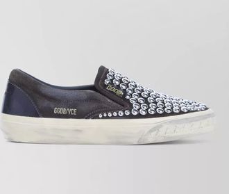 Golden Goose leather studded slip-on sneakers