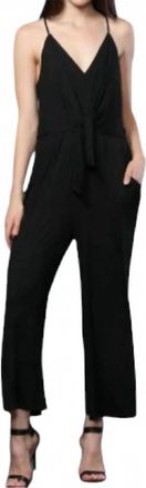Fate Front Tie Layered Look Jumper In Black
