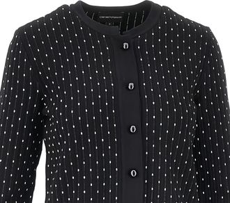 Emporio Armani Studded Cardigan - Black