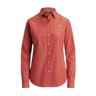 Ralph Lauren Shirts, female, Multicolor, Size: L Striped Cotton Shirt