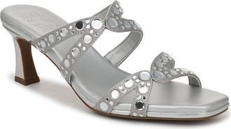 Naturalizer Kimi Slide Sandal in Silver Satin at Nordstrom Rack, Size 9.5