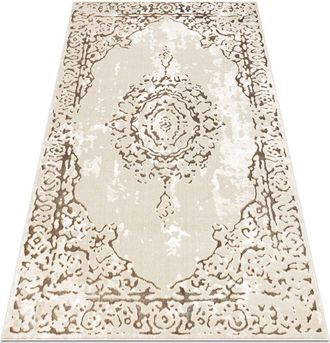 RugsX Alfombra Allure 1961 Ornamento, Marco - Estructural, Elegante, Glamurosa Crema / Dorado Yellow 140x190 Cm