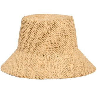 Lack of Color Reef Raffia Bucket Hat in Natural at Nordstrom, Size Large