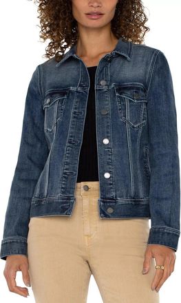 Liverpool L.A. Trucker Jacket Womens Blue Denim Stretch GBO3914