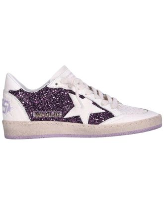 Golden Goose Ballstar Glitter & Leather Sneaker