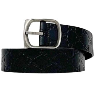 Gucci Pre-owned Vintage Riem - unisex - Vintage Accessoires - Zwart - ONE Size - Leer - Vintage