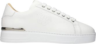 Philipp Plein Leren Low Top Sneakers - Heren - Sneakers - Wit - 45 EU - Leer - Schoenen