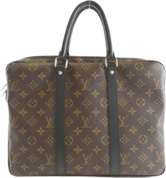 Louis Vuitton Pre-owned Porte-Documents Voyage PM Handtas - Heren - Vintage Handtas - Bruin - ONE Size - Vintage