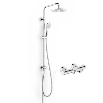 Duravit Pack Grifo Monomando Ba&ntilde;era-ducha Termost&aacute;tico Duravit Wave + Columna Duravit Shower System Reno