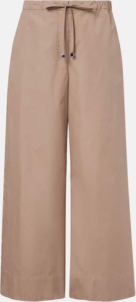 Max Mara Pantaloni Auero in popeline di cotone a gamba larga