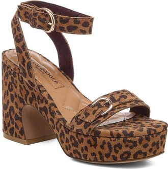 Kelsi Dagger Wendy Ankle Strap Platform Sandal in Leopard at Nordstrom, Size 6.5