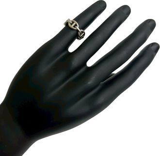 Herm&egrave;s Silver Silver 925 Band Ring (Pre-Owned)