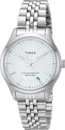Timex Waterbury 34mm Silver-tone Ladies Watch