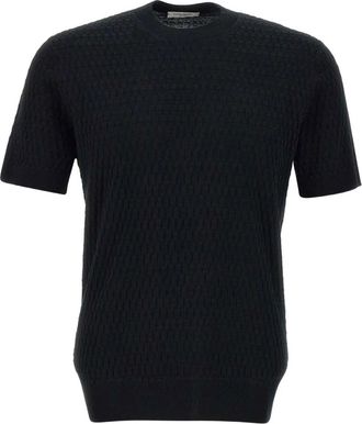 Paolo Pecora T-shirt con motivo jacquard - Nero