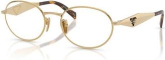 Prada 54mm Oval optical glasses in Gold at Nordstrom