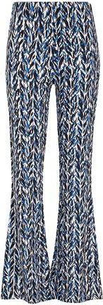 8 by YOOX PRINTED VISCOSE HIGH-WAIST FLARED PANTS