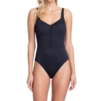 Gottex V-Neck One Piece Swimsuit In Got Bardot