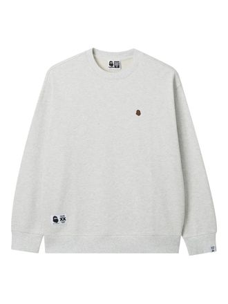 Fingercroxx embroidered crew-neck sweatshirt - men - Cotton - S - Grey