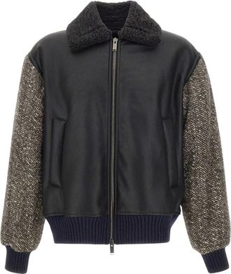 Iceberg Wolmix Bomberjack - Heren - Bomber jackets - Zwart - S - Wol - Jassen