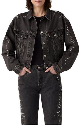 Levi's Shrunken 90s Beaded Denim Trucker Jacket in Bejeweled Trucker at Nordstrom, Size X-Large