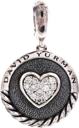 David Yurman Heart Circle Pendant Pendant & Charms Sterling Silver with Diamonds