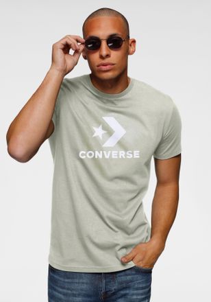 Converse T-Shirt CONVERSE Unisex GO-TO STAR CHEVRON LOGO STANDARD-FIT, Damen, Gr. XXL, pale surplus, Single Jersey, Obermaterial: 100% Baumwolle, Rundhals, nor
