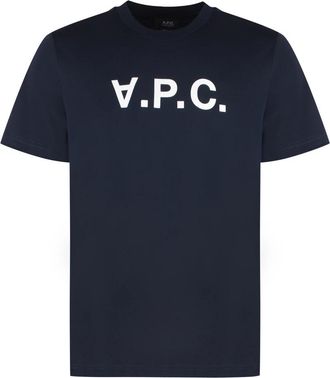 A.P.C. Standard Grand VPC T-Shirt - Dames - T-shirts - Blauw - XL - Katoen - Tops