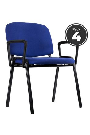 Regalos Miguel Regalos Miguel - Sillas De Escritorio - Pack 4 Sillas Ofis Con Brazos - Azul