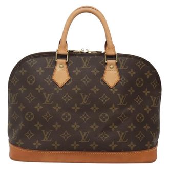 Louis Vuitton Alma Handbag Monogram Canvas Brown Canvas Handbag (Pre-Owned)