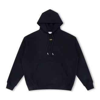 Off-white Mens Sprayed Arrow Hoodie In Black