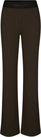 Stine Goya Broeken, Dames, Bruin, S, Polyester, Debossed Jacquard Broek