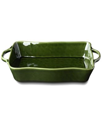 Certified International Verde Medium Rectangular Baker