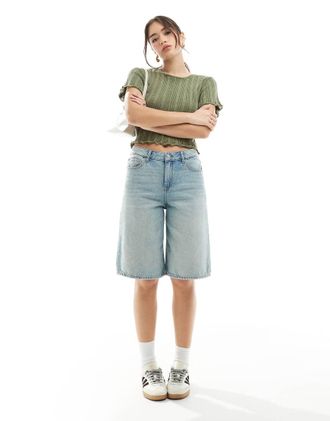 Jack & Jones denim jorts in vintage blue