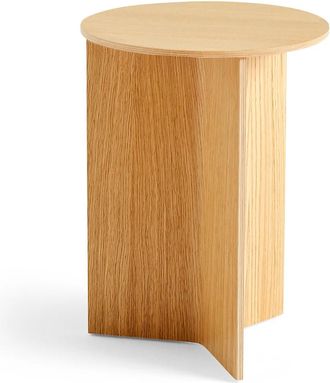 HAY Slit Table Round High, Ø 35 x H 47 cm, Eiche natur