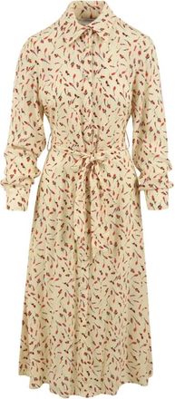 Mar De Margaritas Aliz&eacute;e Bloemenjurk - Dames - Shirt Kleedjes - Beige - S - Kleedjes
