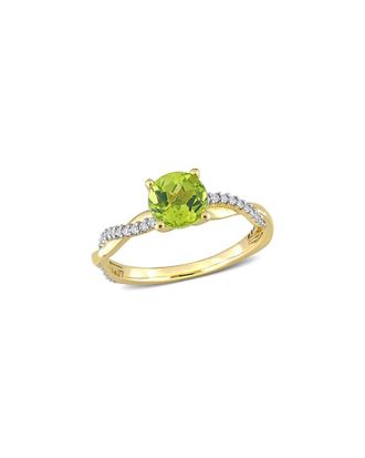 Rina Limor 14K 1.25 Ct. Tw. Diamond & Peridot Ring