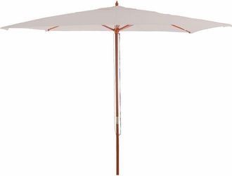 Hhg Nunca usado] Sombrilla Florida, sombrilla de jardín sombrilla de mercado, ø 3m poliéster/madera, crema