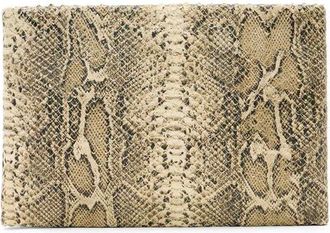 AllSaints Bettina Snakeskin Embossed Leather Clutch in Desert White at Nordstrom