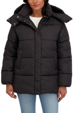 Sebby Water Resistant Puffer Jacket in Black at Nordstrom Rack, Size X-Large