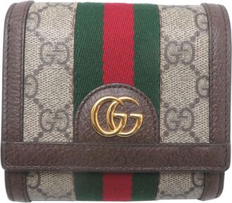 Gucci Beige Pvc Leather Wallet (Bi-Fold) (Pre-Owned)