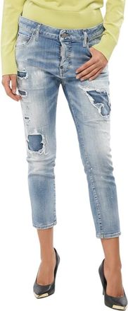 Dsquared2 Blue Skinny Mid Rise Jeans