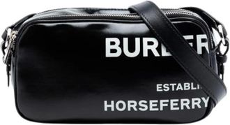 Burberry Pre-owned Cross Body Bags, female, Black, Size: ONE SIZE Pre-owned Canvas Crossbody Bag