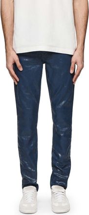 Purple Paint Job Crackled Coated Skinny Jeans in Blue at Nordstrom Rack, Size 31